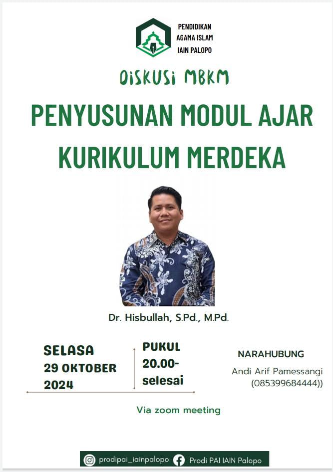 Prodi PAI Menggelar kegiatan Diskusi MBKM menghadirkan Struktur Nasional Kurikulum Merdeka